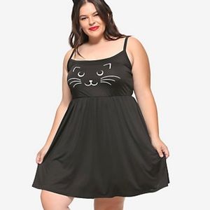 Black flowy dress with adjustable spaghetti straps